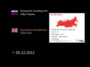 Экскурсия на завод Sun InBev Пермь